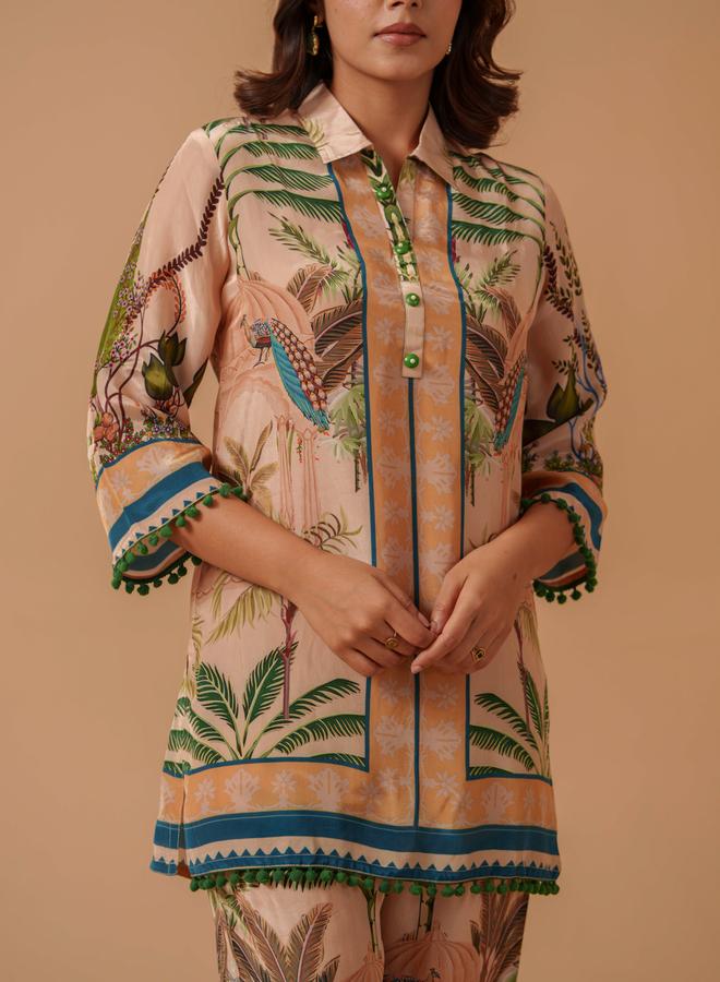 DW Women Tropical Print Tunic and Trousers Co-Ords - Image 3